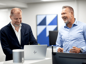 Rune og Henrik griner